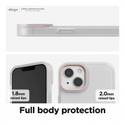 Elago Glide Case - удароустойчив силиконов (TPU) калъф за iPhone 13 (мат-розов) 3