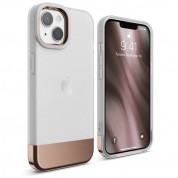 Elago Glide Case - удароустойчив силиконов (TPU) калъф за iPhone 13 (мат-розово злато)