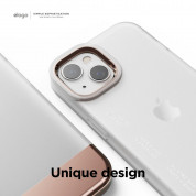 Elago Glide Case - удароустойчив силиконов (TPU) калъф за iPhone 13 (мат-розово злато) 2
