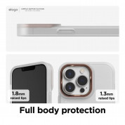 Elago Glide Case - удароустойчив силиконов (TPU) калъф за iPhone 13 Pro (мат-розово злато) 4