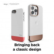 Elago Glide Case - удароустойчив силиконов (TPU) калъф за iPhone 13 Pro (мат-розово злато) 6