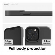 Elago Glide Case - удароустойчив силиконов (TPU) калъф за iPhone 13 Pro Max (тъмносив-черен) 2