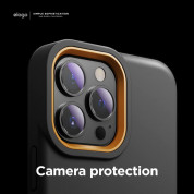 Elago Glide Case - удароустойчив силиконов (TPU) калъф за iPhone 13 Pro Max (тъмносив-жълт) 6