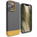 Elago Glide Case - удароустойчив силиконов (TPU) калъф за iPhone 13 Pro Max (тъмносив-жълт) 1