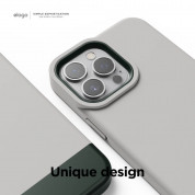 Elago Glide Case - удароустойчив силиконов (TPU) калъф за iPhone 13 Pro Max (сив-зелен) 2