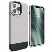 Elago Glide Case - удароустойчив силиконов (TPU) калъф за iPhone 13 Pro Max (сив-зелен)