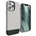 Elago Glide Case - удароустойчив силиконов (TPU) калъф за iPhone 13 Pro Max (сив-зелен) 1