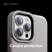 Elago Glide Case - удароустойчив силиконов (TPU) калъф за iPhone 13 Pro Max (сив-зелен) 6