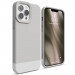 Elago Glide Case - удароустойчив силиконов (TPU) калъф за iPhone 13 Pro Max (сив-бял) 1
