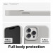 Elago Glide Case - удароустойчив силиконов (TPU) калъф за iPhone 13 Pro Max (сив-бял) 4