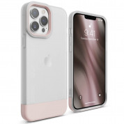 Elago Glide Case - удароустойчив силиконов (TPU) калъф за iPhone 13 Pro Max (мат-розов)