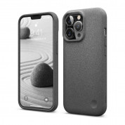 Elago Pebble Case - удароустойчив силиконов (TPU) калъф за iPhone 13 Pro (тъмносив)