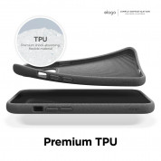 Elago Pebble Case - удароустойчив силиконов (TPU) калъф за iPhone 13 Pro (тъмносив) 3
