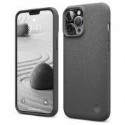 Elago Pebble Case - удароустойчив силиконов (TPU) калъф за iPhone 13 Pro Max (тъмносив)
