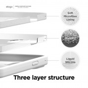 Elago Soft Silicone Case - силиконов (TPU) калъф за iPhone 13 mini (бял) 3