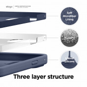 Elago Soft Silicone Case - силиконов (TPU) калъф за iPhone 13, iPhone 14 (тъмносин) 3
