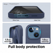 Elago Soft Silicone Case - силиконов (TPU) калъф за iPhone 13, iPhone 14 (тъмносин) 4