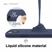 Elago Soft Silicone Case - силиконов (TPU) калъф за iPhone 13, iPhone 14 (тъмносин) 2