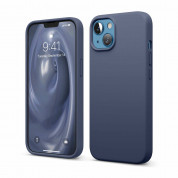 Elago Soft Silicone Case - силиконов (TPU) калъф за iPhone 13 (тъмносин)