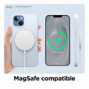Elago Soft Silicone Case - силиконов (TPU) калъф за iPhone 13, iPhone 14 (светлосин) 7