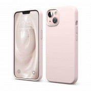 Elago Soft Silicone Case - силиконов (TPU) калъф за iPhone 13 (светлорозов)