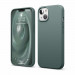 Elago Soft Silicone Case - силиконов (TPU) калъф за iPhone 13, iPhone 14 (тъмнозелен) 1