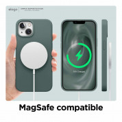 Elago Soft Silicone Case - силиконов (TPU) калъф за iPhone 13, iPhone 14 (тъмнозелен) 7