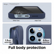 Elago Soft Silicone Case - силиконов (TPU) калъф за iPhone 13 Pro (тъмносин) 4