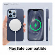 Elago Soft Silicone Case - силиконов (TPU) калъф за iPhone 13 Pro (тъмносин) 7