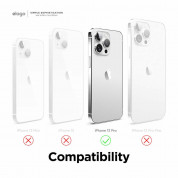 Elago Soft Silicone Case - силиконов (TPU) калъф за iPhone 13 Pro (тъмнозелен) 5