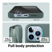 Elago Soft Silicone Case - силиконов (TPU) калъф за iPhone 13 Pro (тъмнозелен) 4