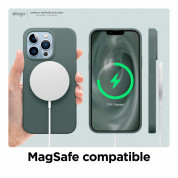 Elago Soft Silicone Case - силиконов (TPU) калъф за iPhone 13 Pro (тъмнозелен) 7