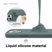 Elago Soft Silicone Case - силиконов (TPU) калъф за iPhone 13 Pro (тъмнозелен) 2