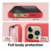 Elago Soft Silicone Case - силиконов (TPU) калъф за iPhone 13 Pro (червен) 4