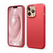 Elago Soft Silicone Case - силиконов (TPU) калъф за iPhone 13 Pro (червен)