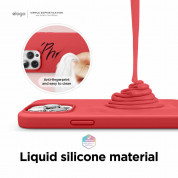 Elago Soft Silicone Case - силиконов (TPU) калъф за iPhone 13 Pro (червен) 2
