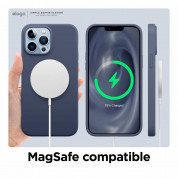 Elago Soft Silicone Case - силиконов (TPU) калъф за iPhone 13 Pro Max (тъмносин) 7