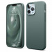 Elago Soft Silicone Case - силиконов (TPU) калъф за iPhone 13 Pro Max (тъмнозелен) 1