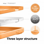 Elago Soft Silicone Case - силиконов (TPU) калъф за iPhone 13 Pro Max (оранжев) 3