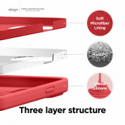 Elago Soft Silicone Case - силиконов (TPU) калъф за iPhone 13 Pro Max (червен) 3