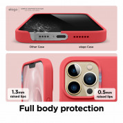 Elago Soft Silicone Case - силиконов (TPU) калъф за iPhone 13 Pro Max (червен) 4