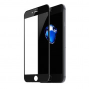 Baseus Full Screen Curved Soft Edge Tempered Glass (SGAPIPH8N-GPE01) - стъклено защитно покритие за целия дисплей на iPhone SE (2022), iPhone SE (2020), iPhone 8, iPhone 7 (прозрачен-черен)