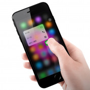 Baseus Full Screen Curved Soft Edge Tempered Glass (SGAPIPH8N-GPE01) - стъклено защитно покритие за целия дисплей на iPhone SE (2022), iPhone SE (2020), iPhone 8, iPhone 7 (прозрачен-черен) 5