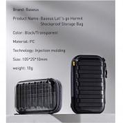Baseus Lets Go Hermit Shockproof Storage Bag - твърд органайзер за телефон, захранване, кабели, слушалки и други аксесоари (черен) 15