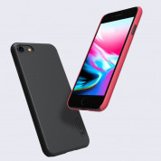 Nillkin Super Frosted Shield Kickstand Case - поликарбонатов кейс с поставка за iPhone SE (2020), iPhone 8, iPhone 7 (черен) 6