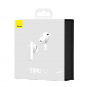 Baseus Simu S2 Active Noise Cancelling TWS In-Ear Bluetooth Earphones (NNGS2-02) - безжични блутут слушалки с кейс за мобилни устройства (бял)  18