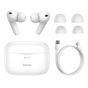Baseus Simu S2 Active Noise Cancelling TWS In-Ear Bluetooth Earphones (NNGS2-02) - безжични блутут слушалки с кейс за мобилни устройства (бял)  17