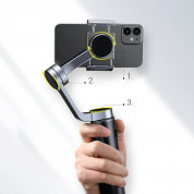 Baseus 3-Axis Gimbal Stabilizer for photos and video recording for iOS and Android (SUYT-D0G) - уникален захващащ стабилизатор за смартфони (сив) 9