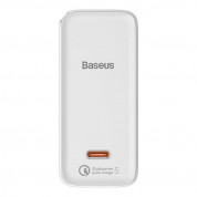 Baseus GaN 2 Fast Charger 1C 100W (TZCCGAN-L02) - захранване за ел. мрежа за лаптопи, смартфони и таблети с USB-C изход и технология за бързо зареждане и USB-C кабел (бял) 2
