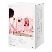 Baseus Mini Beauty Cosmetics Fridge With Mirror 220V (CRBX01-A04) - портативен мини хладилник за козметика с вградено огледало (розов) 19